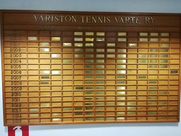 Variston Tennis Varte Ry:n palkintotaulu